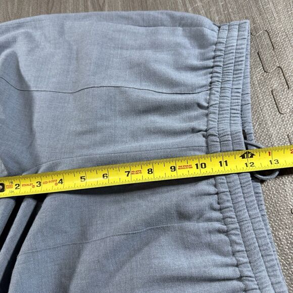 Theory Women’s 2 Lt Blue Wool Pants Stretch Waist Interior Drawstring Front Seam - Picture 5 of 6